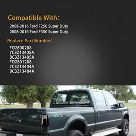 MiKaFex tail light on parked Super Duty illustrating improved rear visibility