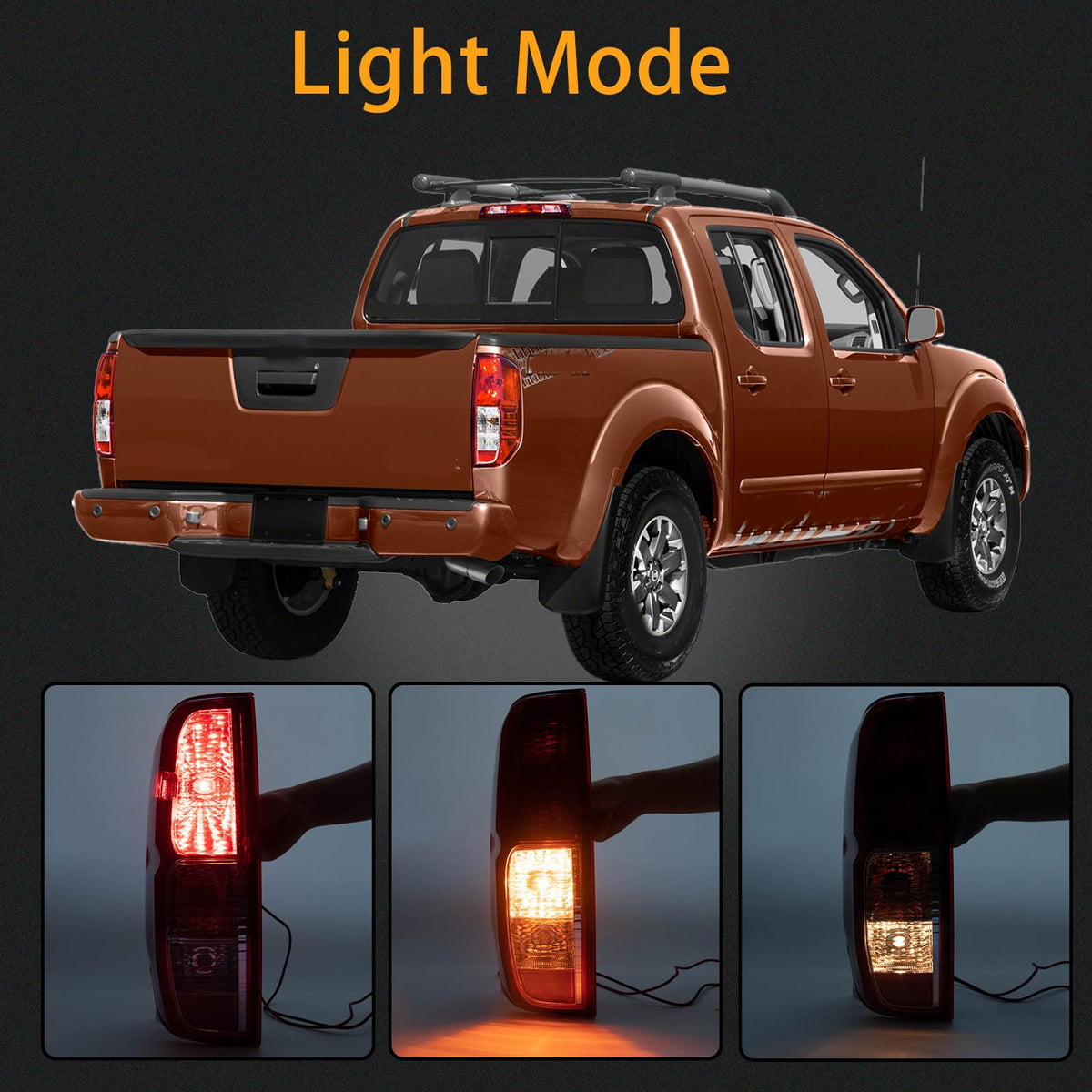 MiKaFex tail light mounted on a Nissan Frontier showing correct fit