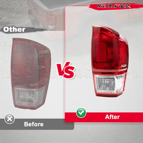 MiKaFex packaged tail light with label showing protected shipment