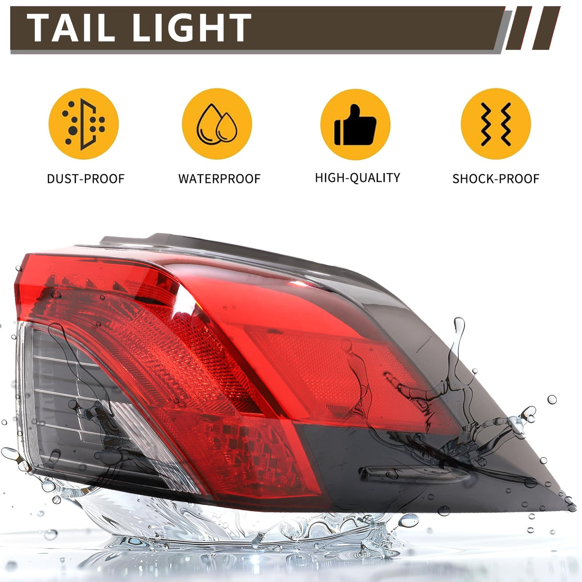 MiKaFex packaged tail light with label showing secure delivery and correct OE reference