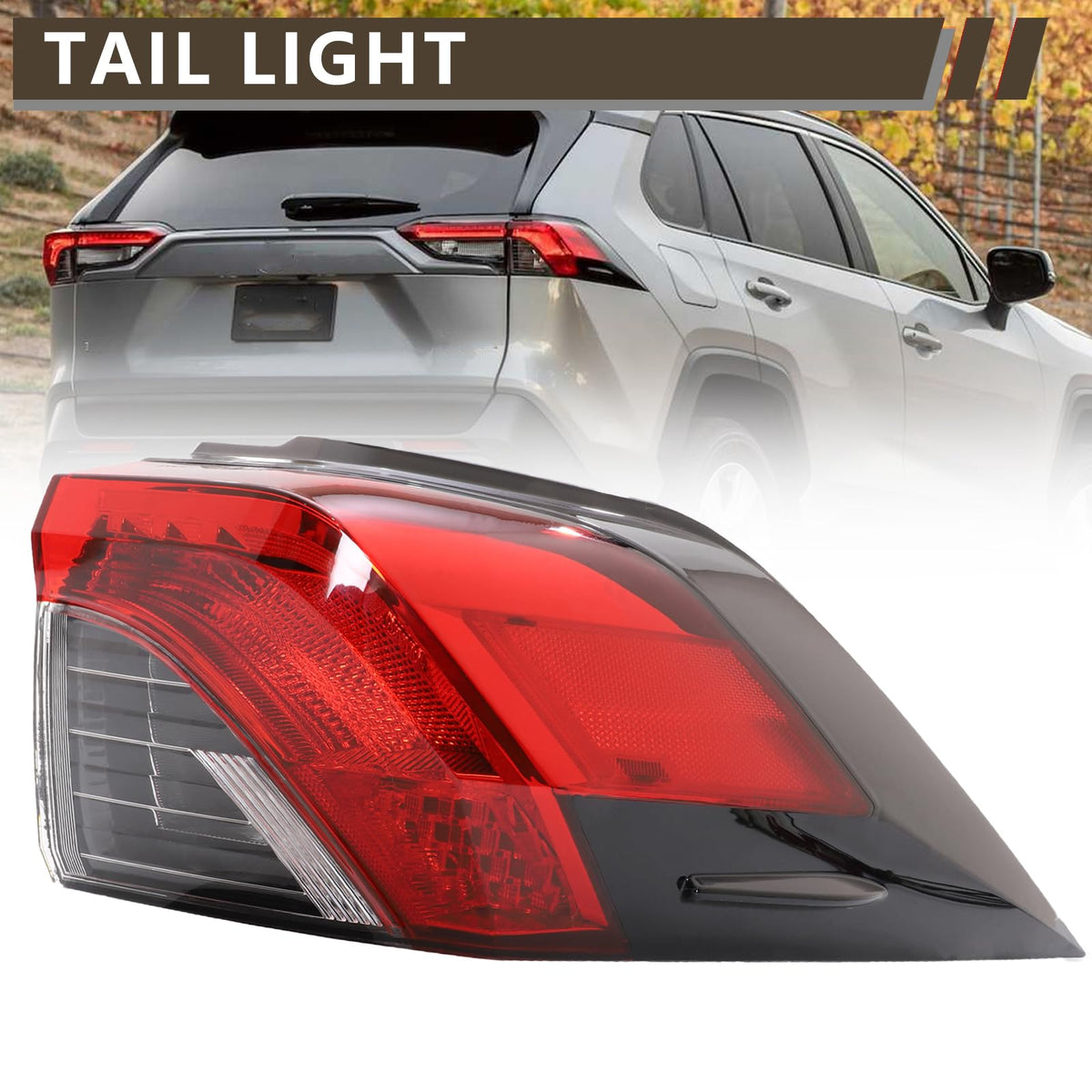 MiKaFex tail light beside ruler showing compact dimensions for accurate fit verification