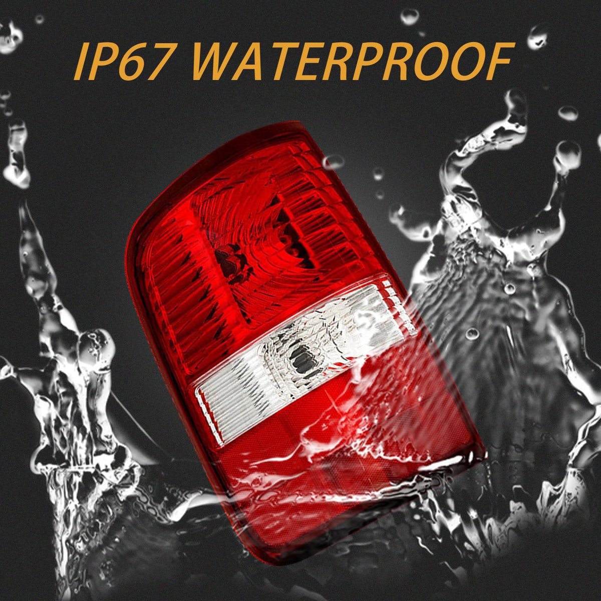 MiKaFex tail light held in hand to show scale and lightweight ease of installation