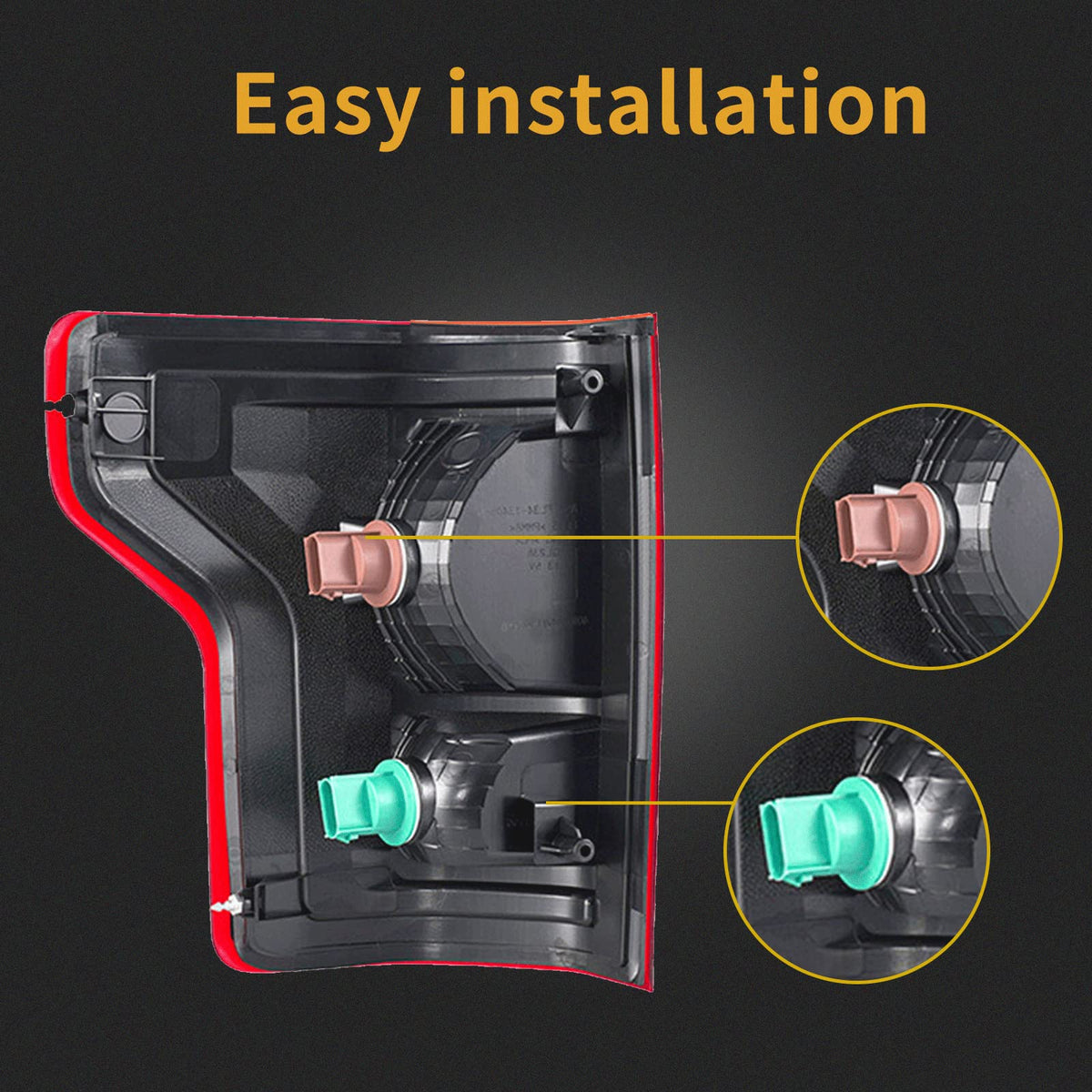 MiKaFex tail light side profile highlighting contour that matches Ford F-150 body lines for seamless integration