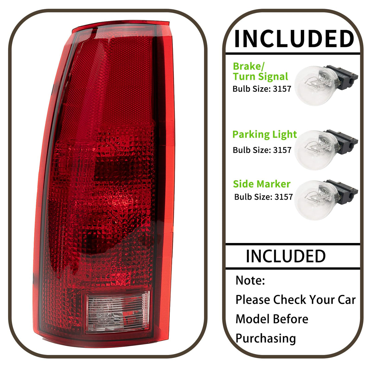 MiKaFex tail light beside ruler illustrating accurate size and fitment