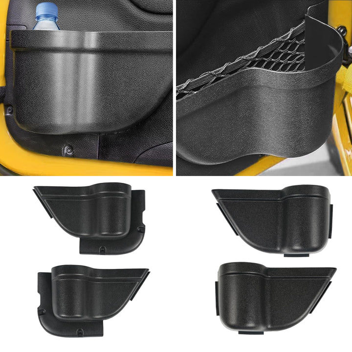 MIKKUPPA front door pocket installed in Jeep Wrangler provides secure storage