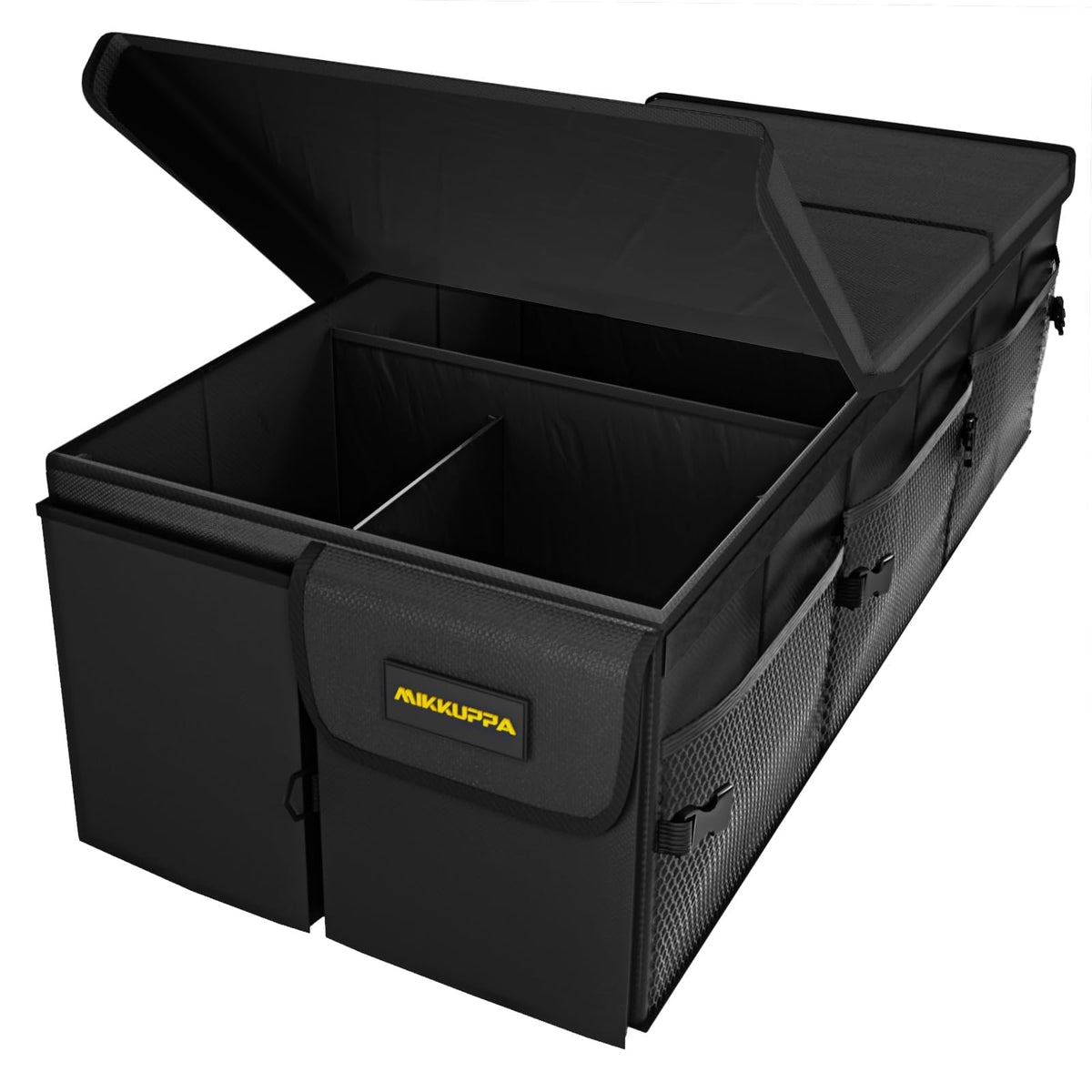 MIKKUPPA trunk organizer front view showing clean design and large capacity