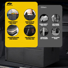MIKKUPPA in SUV trunk with gear showing tidy organized cargo benefit