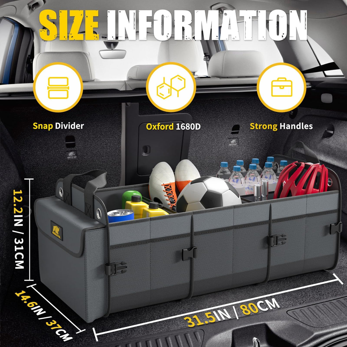 MIKKUPPA interior with three compartments offering configurable storage