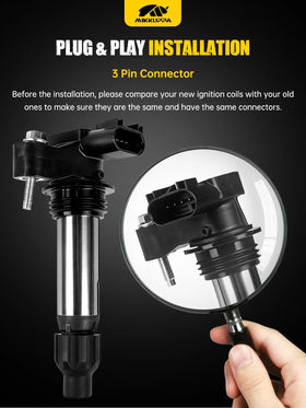 MIKKUPPA full kit laid out with six coils and six plugs for easier full-cylinder replacement