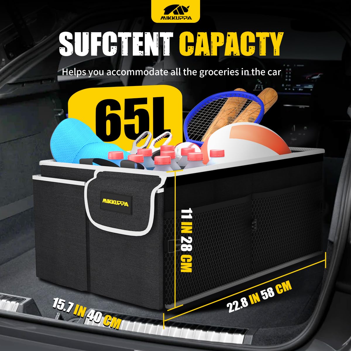 MIKKUPPA open interior showing multiple pockets for tidy storage benefit