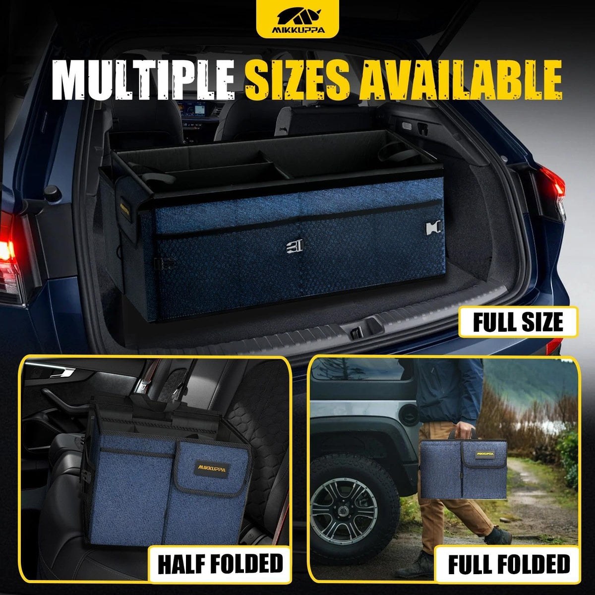 MIKKUPPA folded flat for compact storage saving trunk space when not in use