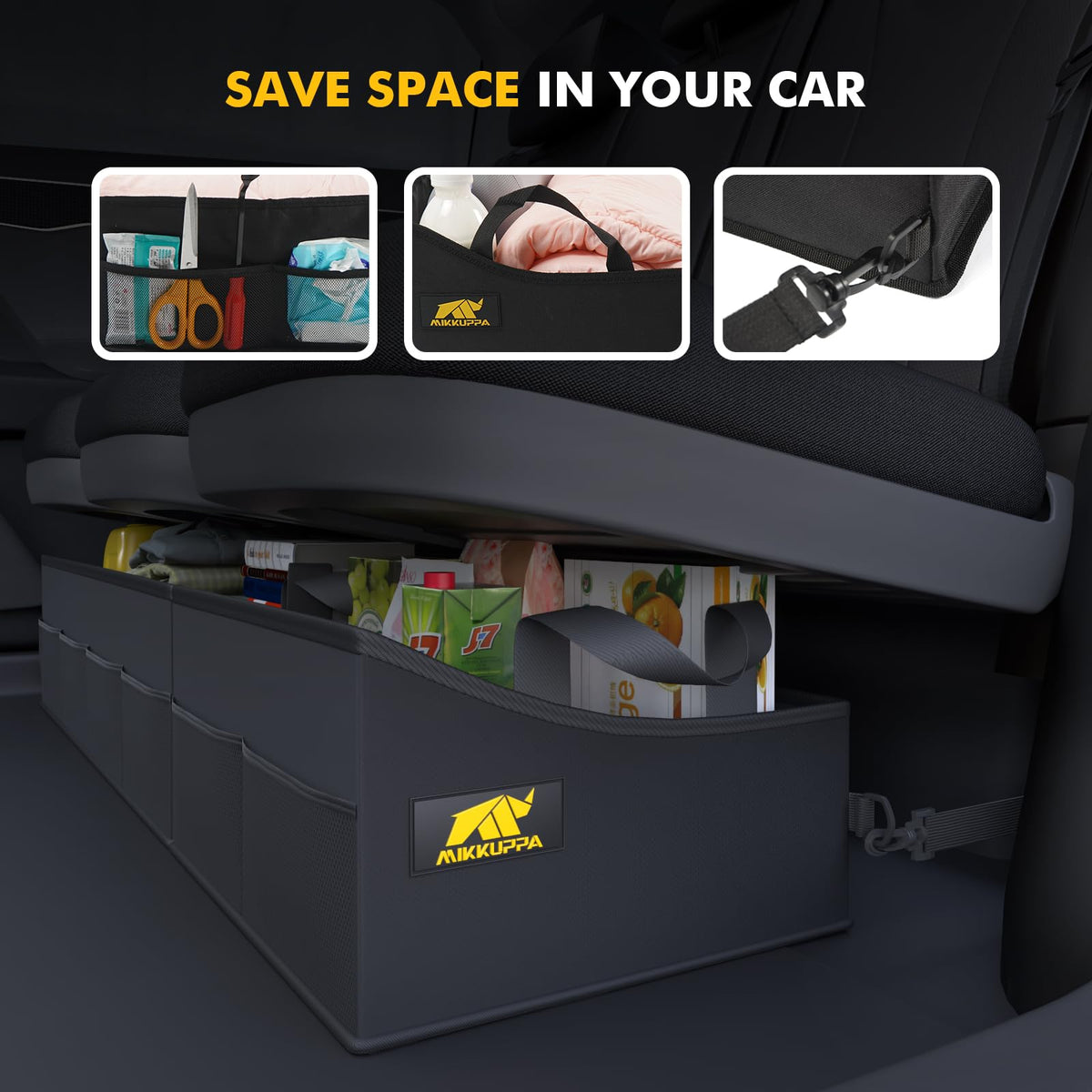 MIKKUPPA single-compartment half-width installed under seat for bulky gear