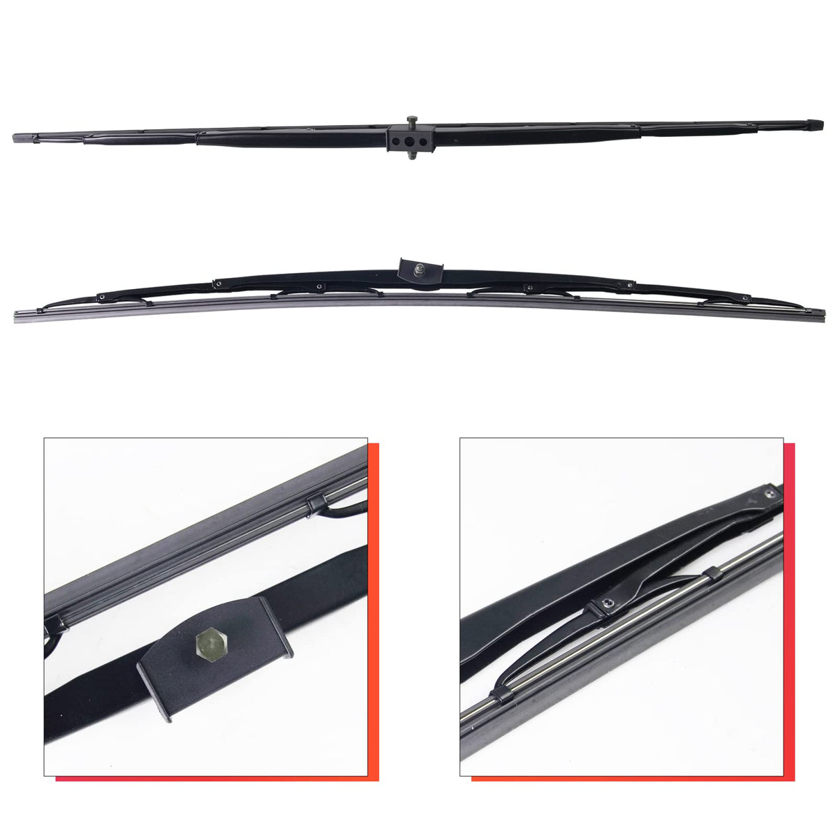 MIKODA wiper kit next to ruler showing scale for accurate fit verification