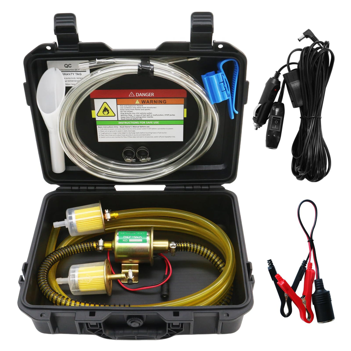 MILADO front view kit showing pump and case, ready for transport and use