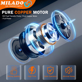 MILADO stainless suction pipe with roller tip reaching tank bottom cleanly