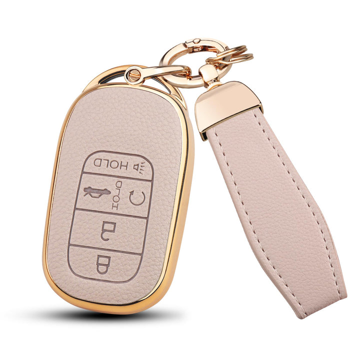 MILD EAST cream front view showing sleek leather finish and refined protection