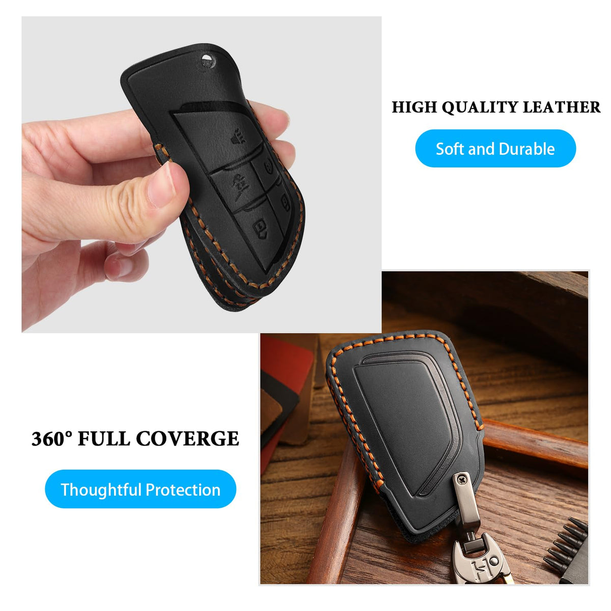 MILD EAST hand holding cover showing scale and improved grip benefit