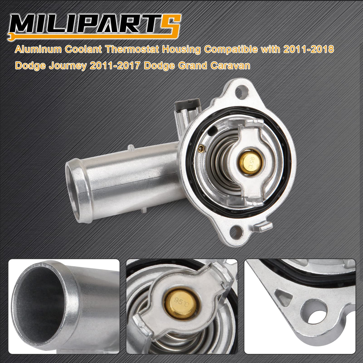 MILIPARTS gasket and screw detail showing included seal for leak prevention