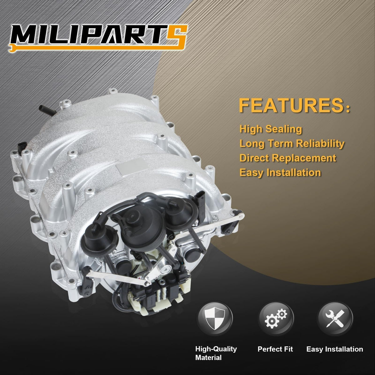 MILIPARTS mounting flange detail showing precise sealing surfaces for reliability