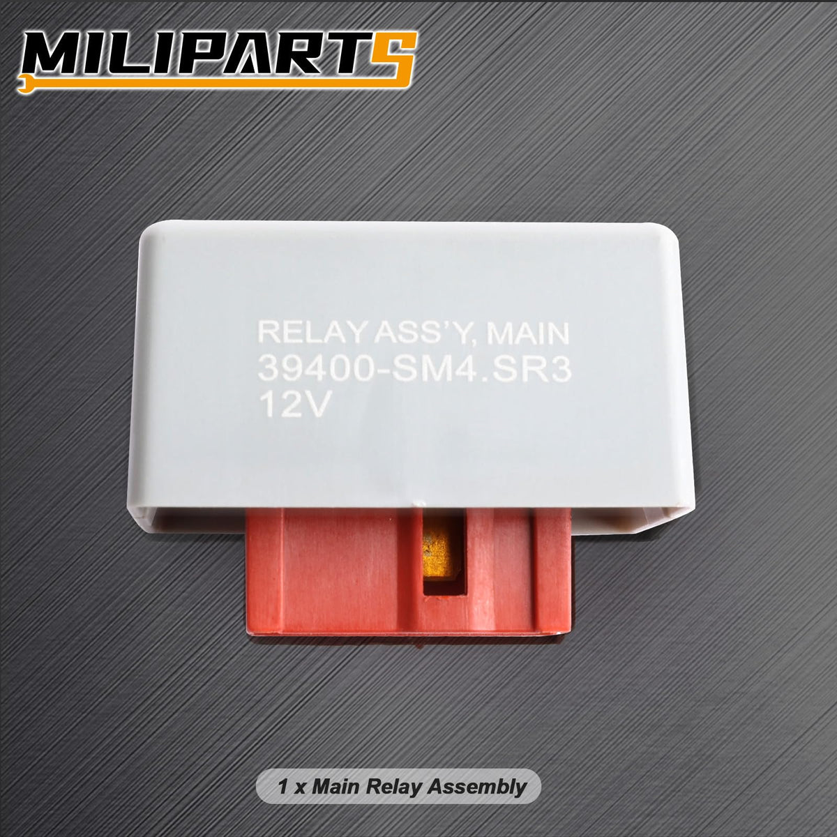 MILIPARTS relay size comparison with ruler to confirm dimensions before purchase