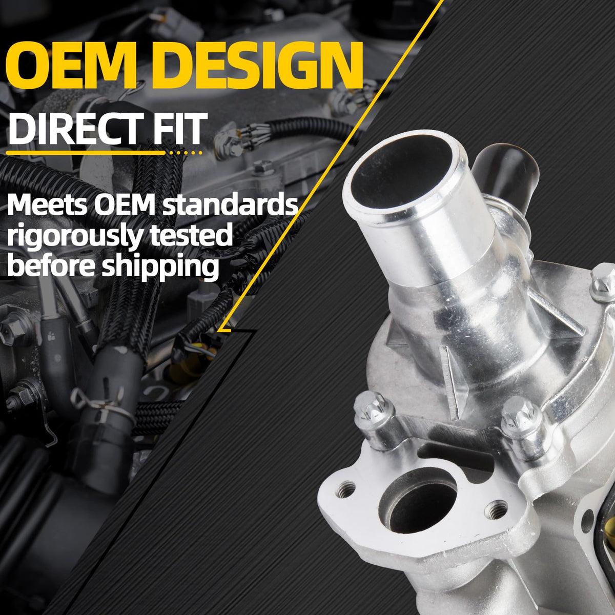 MILIPARTS housing installed in engine bay demonstrating correct OEM alignment