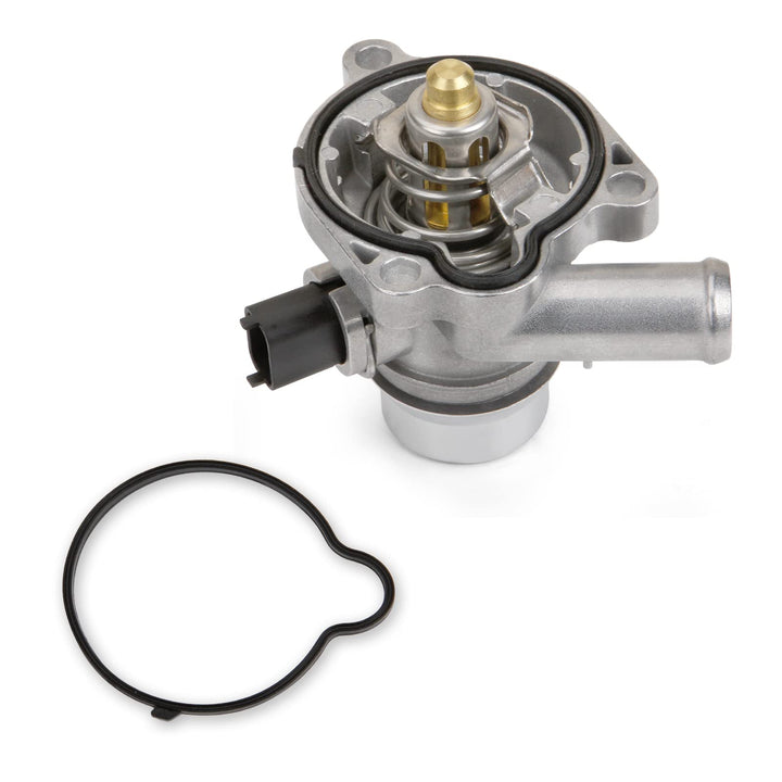 MILIPARTS thermostat housing front view showing precise fit and durability benefits