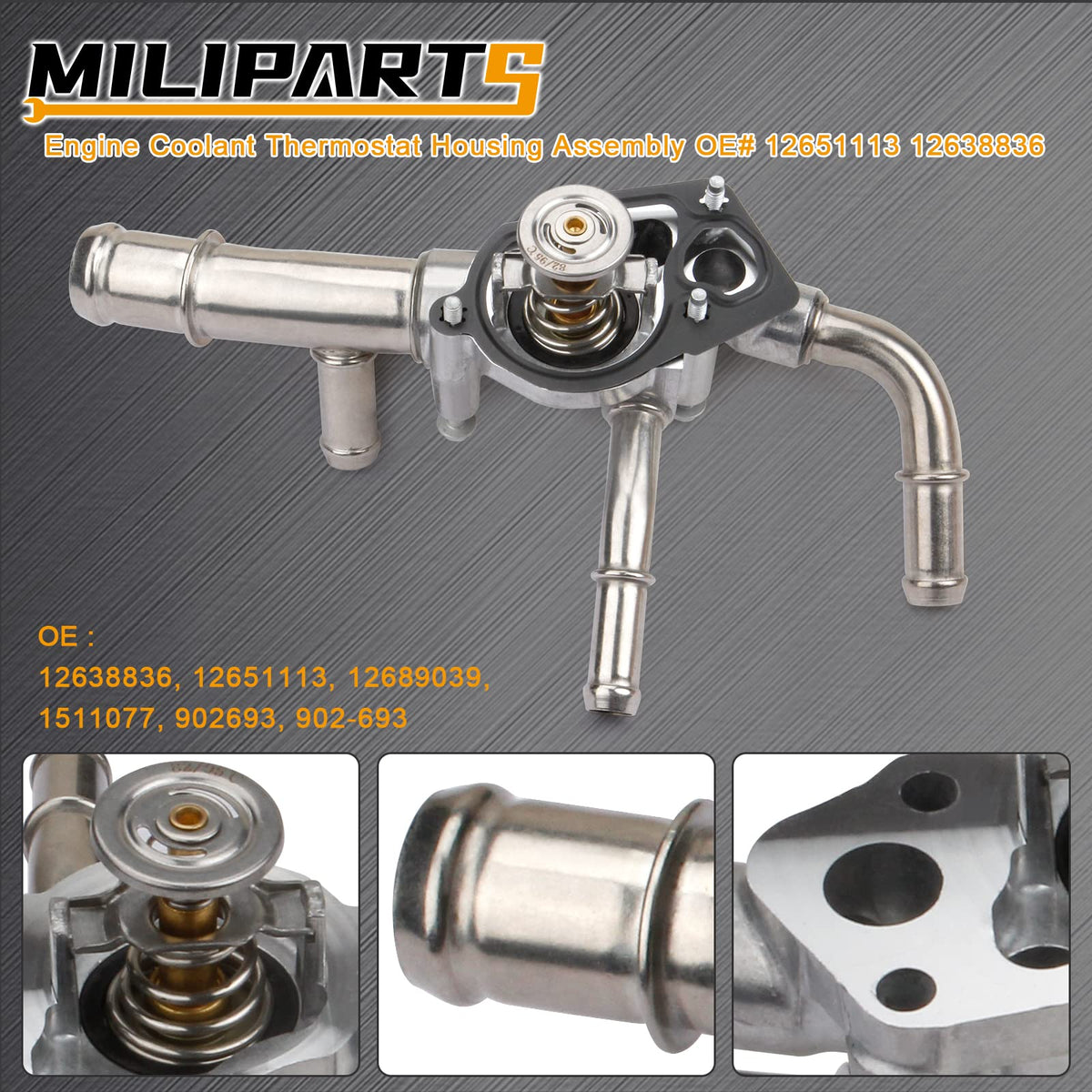MILIPARTS thermostat inside housing showing correct placement and reliable operation