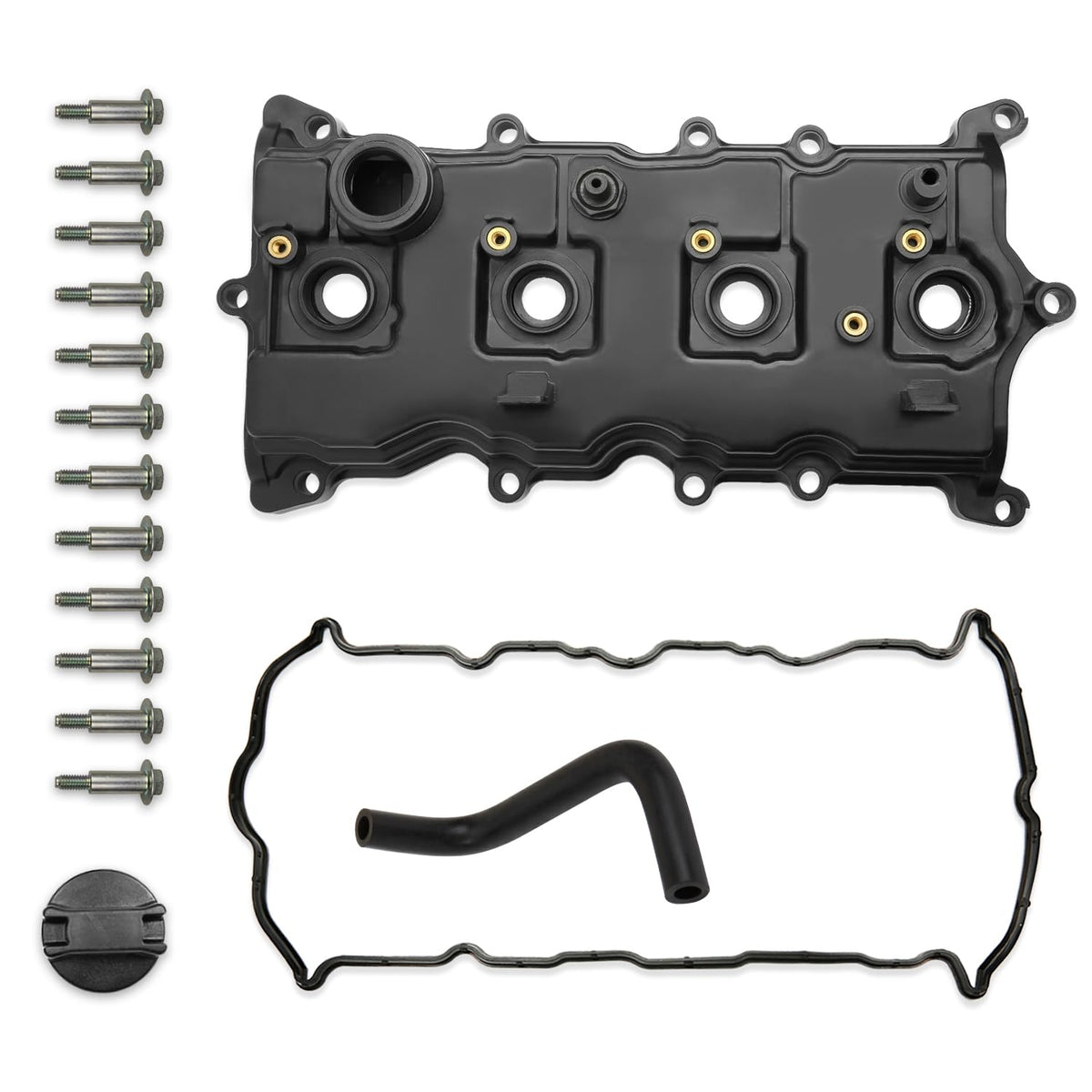 MILIPARTS valve cover front view showing precise OEM fit and cleaner installation