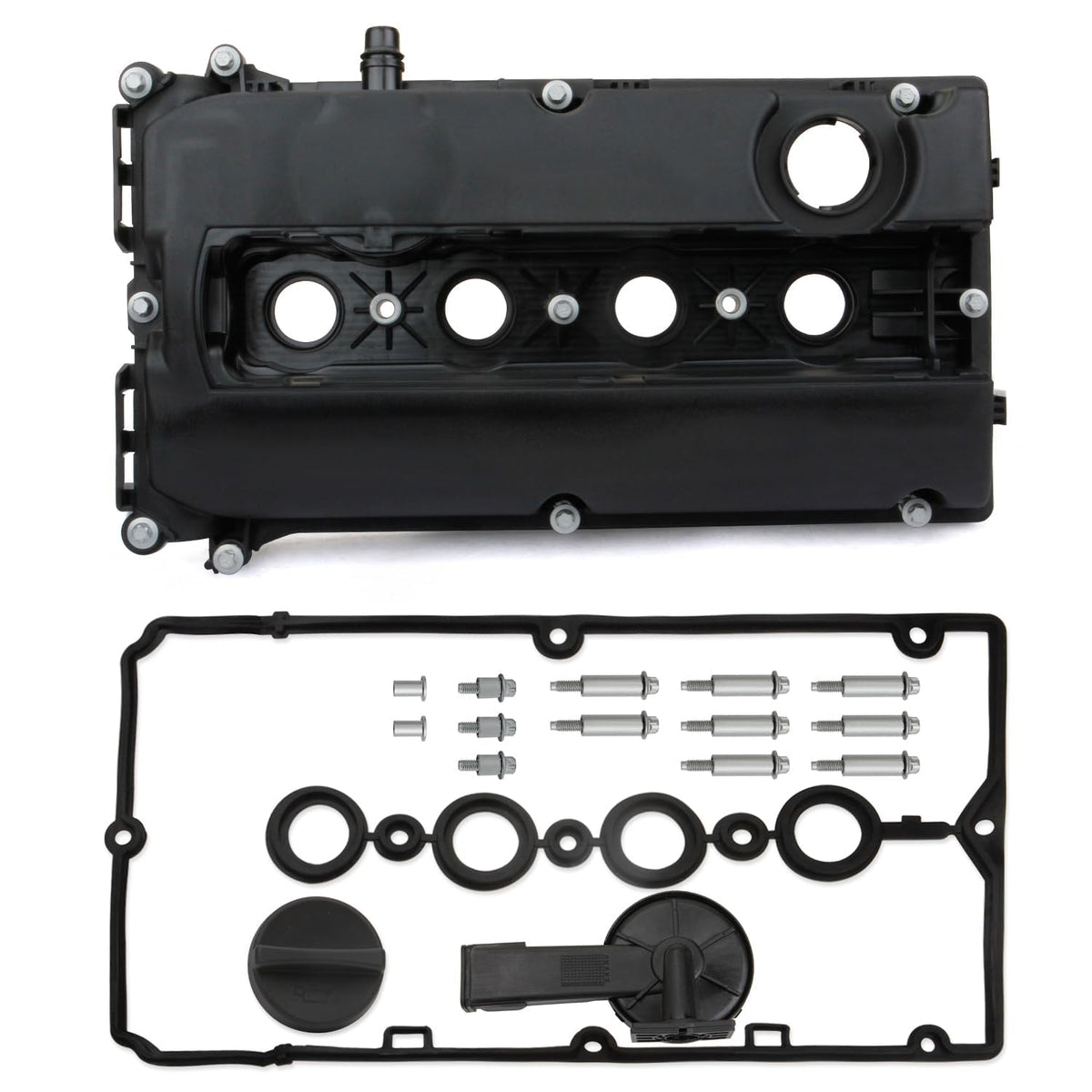 MILIPARTS valve cover front view showing precise fit and durability