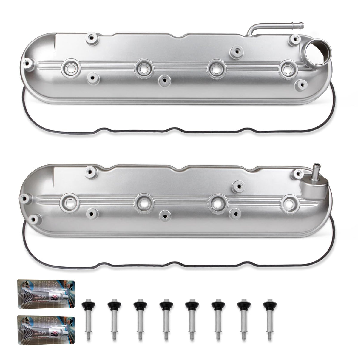 MILIPARTS valve cover front view showing clean finish and fitment benefit