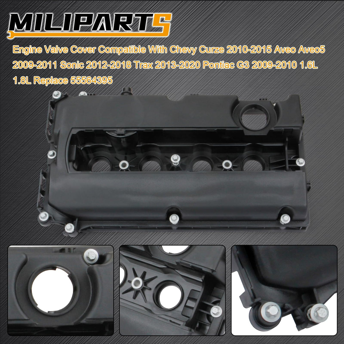 MILIPARTS side view of mounting points for exact bolt alignment