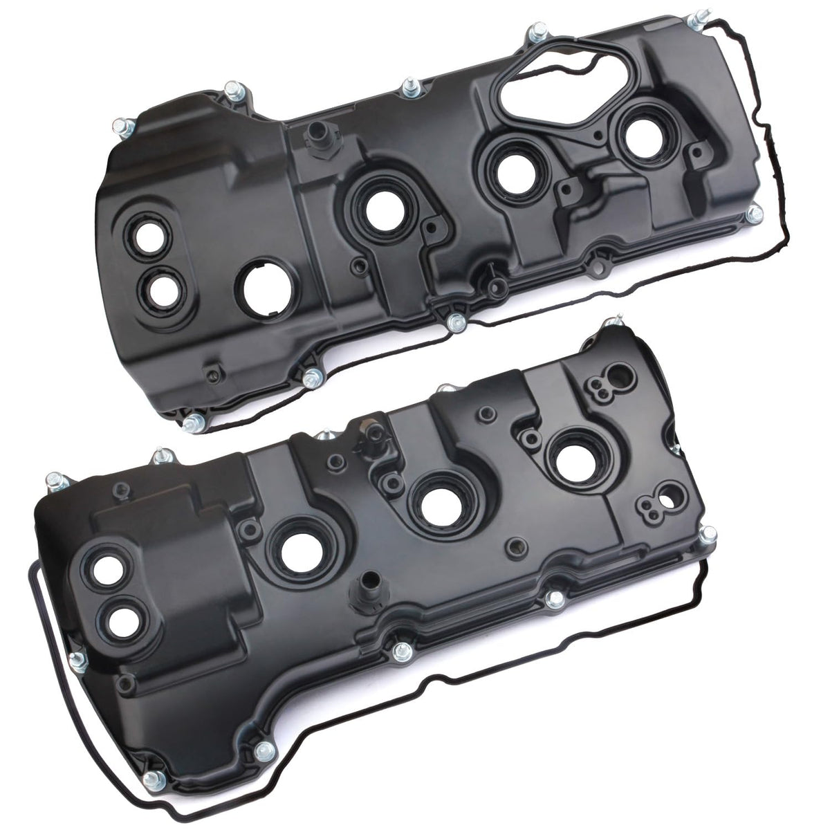 MILIPARTS valve covers front packaging showing paired left and right covers and fitment benefit