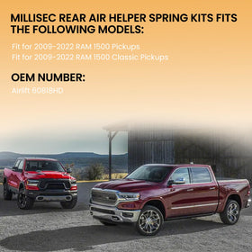 MILLISEC side profile on truck towing trailer illustrating level stance advantage
