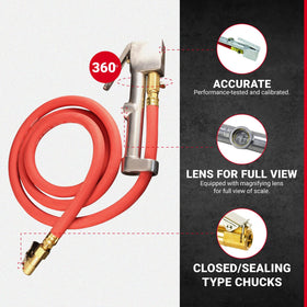 Milton straight clip-on chuck detail locks valve stem securely for hands-free use