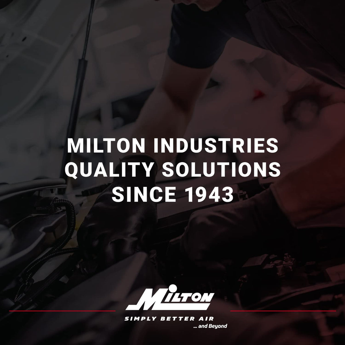 Milton 555e on a workbench in a garage setting for professional use