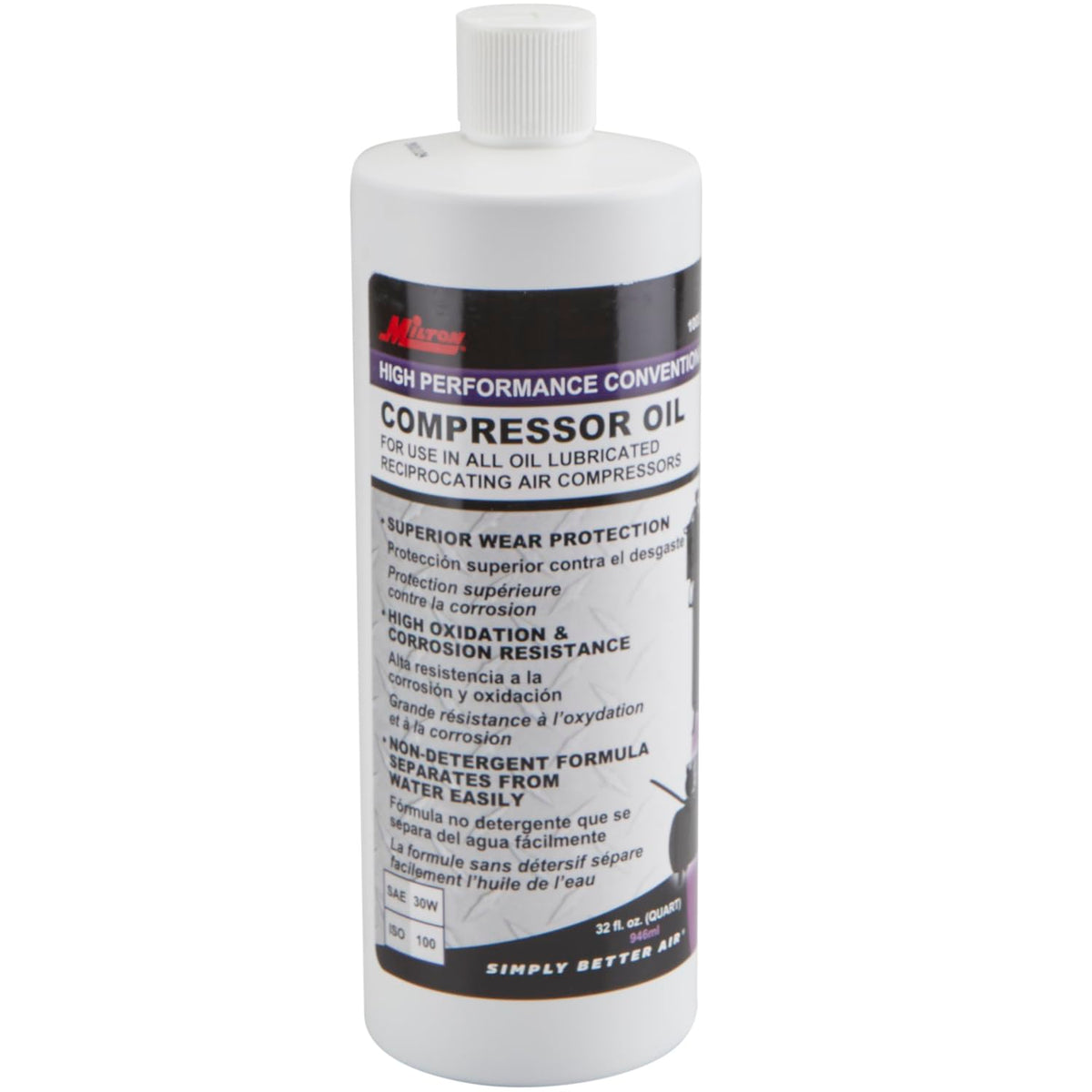 Milton 32 oz bottle front view showing label and product protection benefits