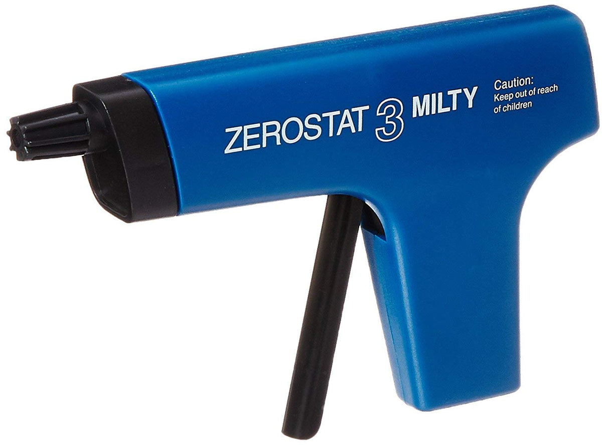 Milty Zerostat front view removing static for clearer vinyl sound