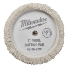 Milwaukee hook and loop backing plate view enabling quick pad swaps