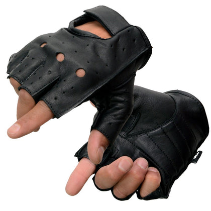 Milwaukee Leather front view showing glove shape and styling for confident control