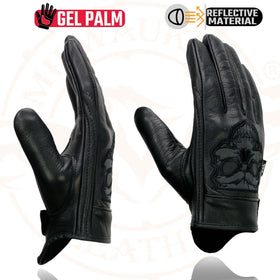 Milwaukee Leather close-up of gel-padded palm cushioning for vibration reduction