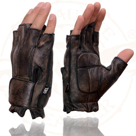 Milwaukee Leather glove on rider gripping handlebars enhancing control during rides