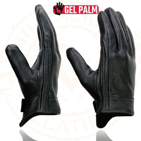Milwaukee Leather MG7510 gel-palm closeup highlighting grip and vibration reduction
