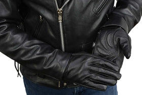 Milwaukee Leather MG7510 size scale comparison showing x-large fit and coverage benefit