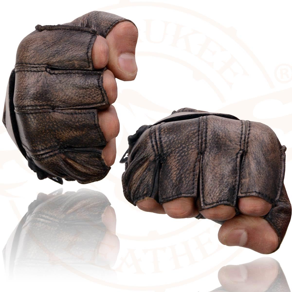 Milwaukee Leather gloves worn by delivery worker in city scene for practical, everyday use