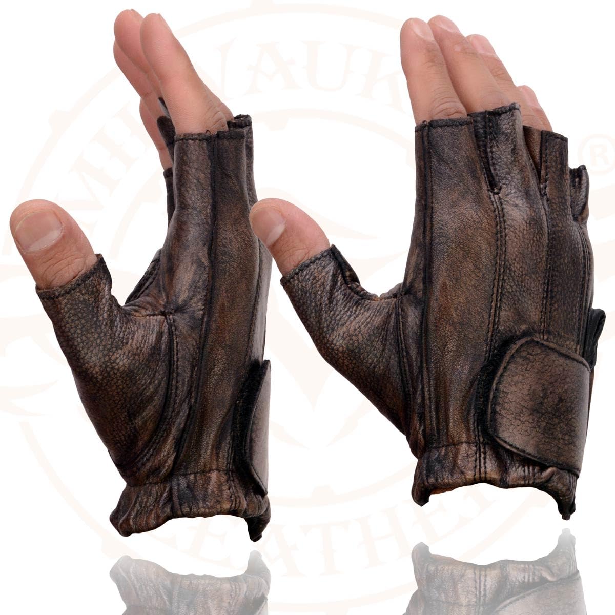 Milwaukee Leather size comparison with ruler showing X-Large fit and scale for confident sizing