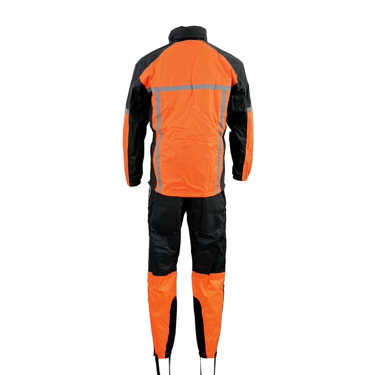 Milwaukee Leather folded rain suit packaged compactly for storage or travel convenience