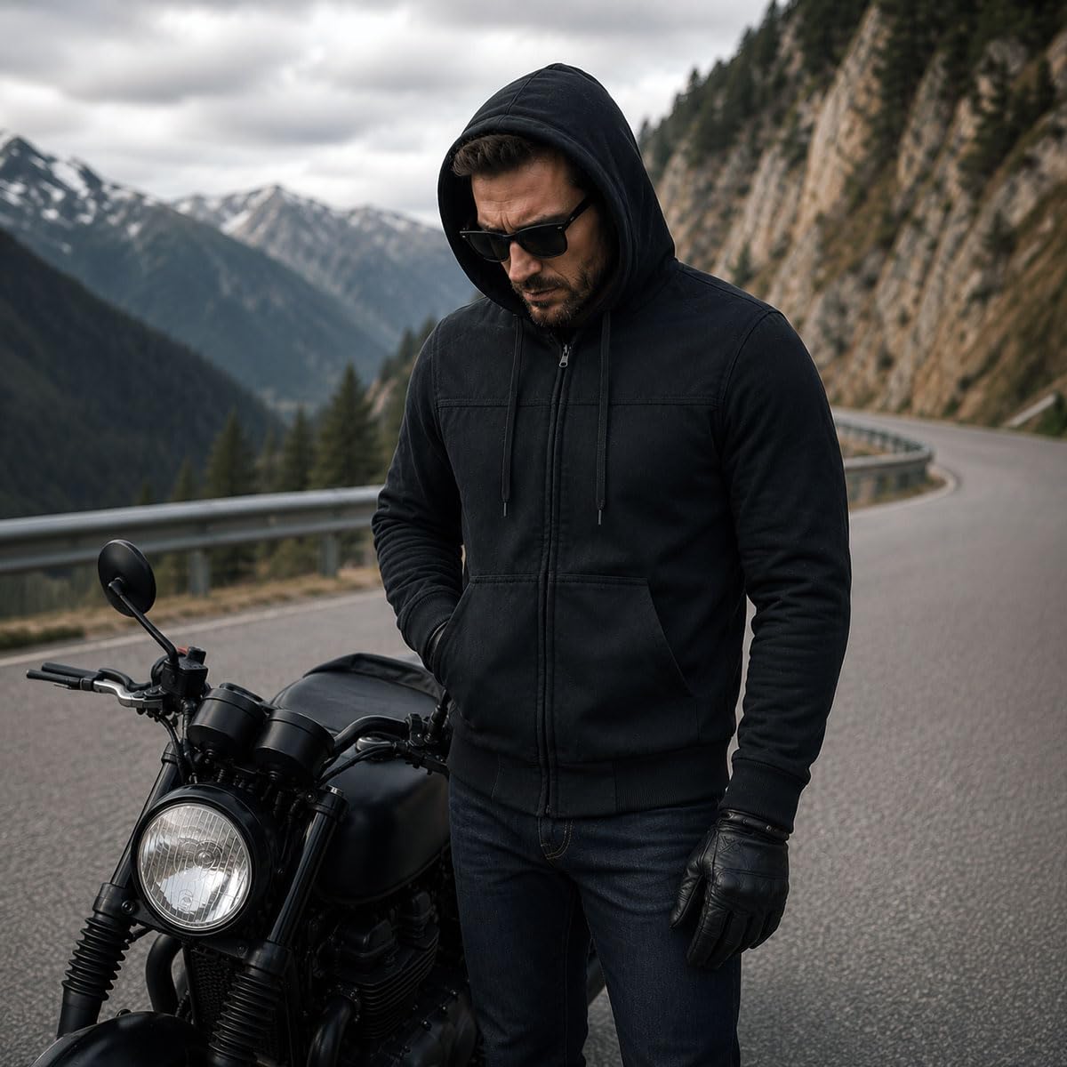 Milwaukee Leather on rider commute lifestyle showing casual protection use