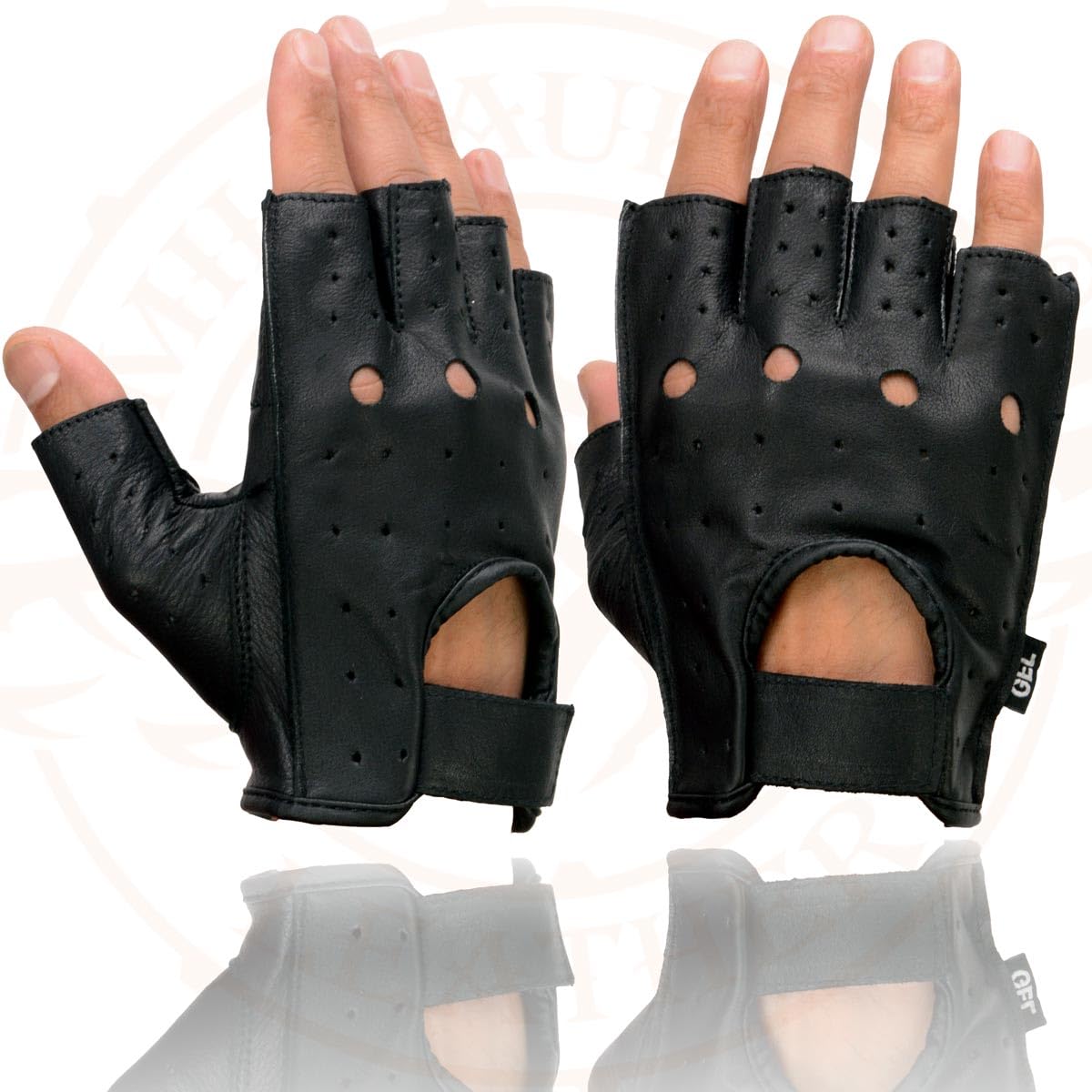Milwaukee Leather adjustable wrist strap demonstrated for a secure fit