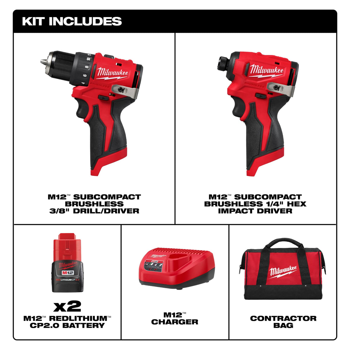Milwaukee M12 drill close-up of metal 3/8 inch chuck for secure bits