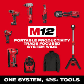 Milwaukee M12 impact driver driving fastener showing high torque benefit
